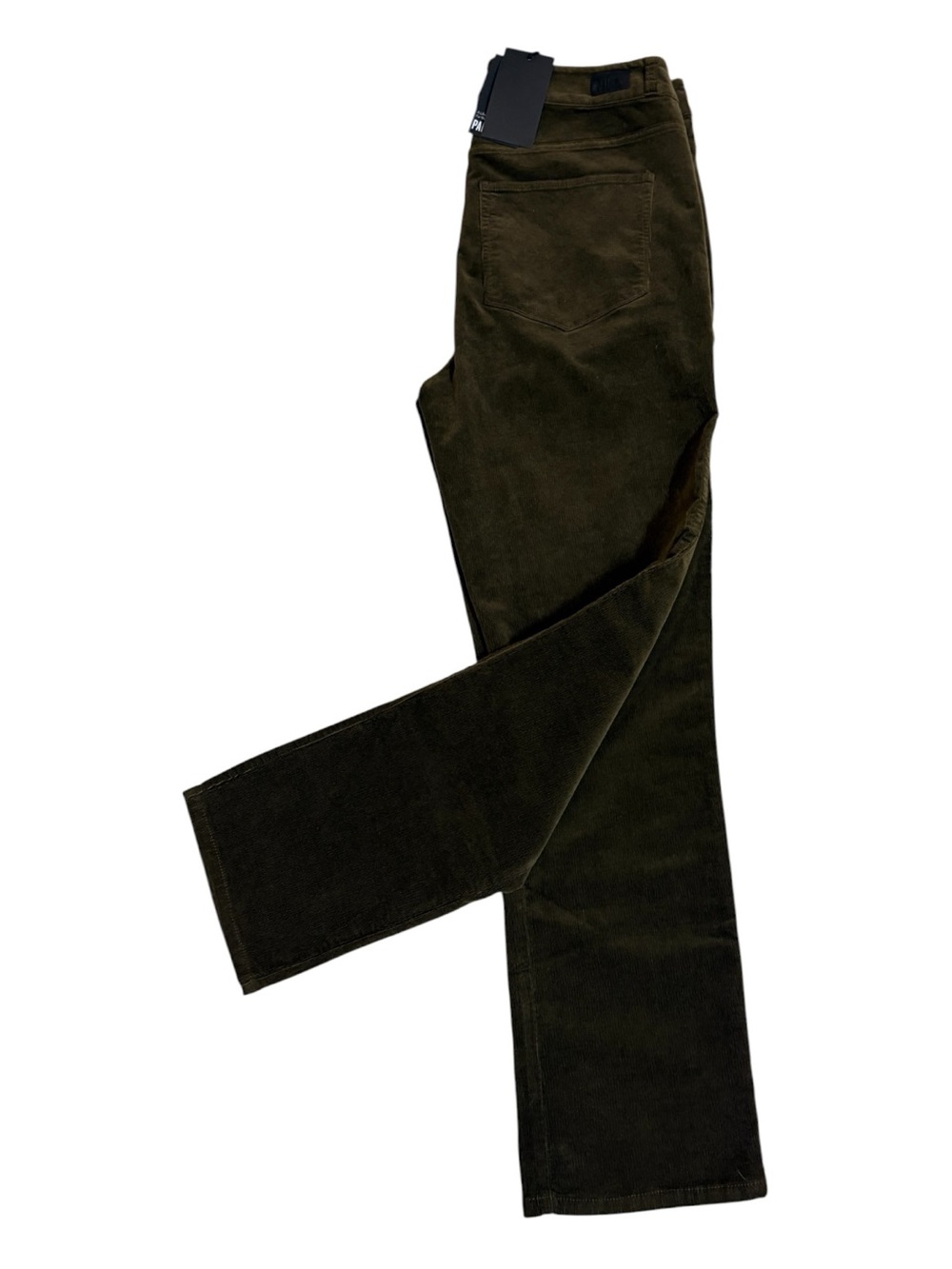 PAIGE Cindy Dark Brushed Olive Fine Wale Corduroy Jeans ~ NWT ~ size 31 - Picture 7 of 12